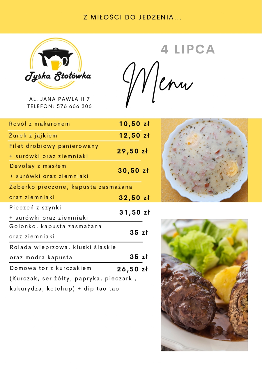 MENU AL. JANA PAWŁA II 7