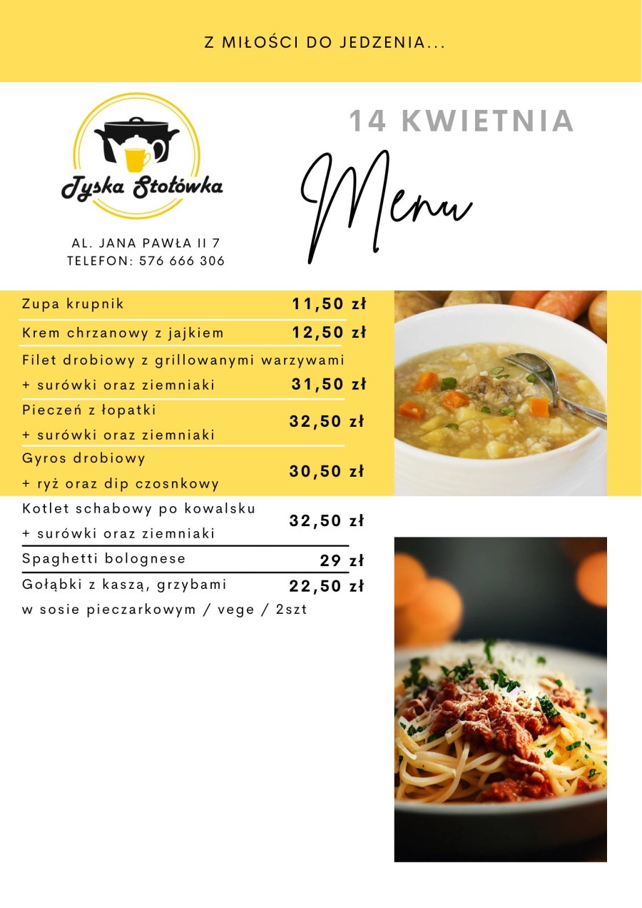 MENU AL. JANA PAWŁA II 7