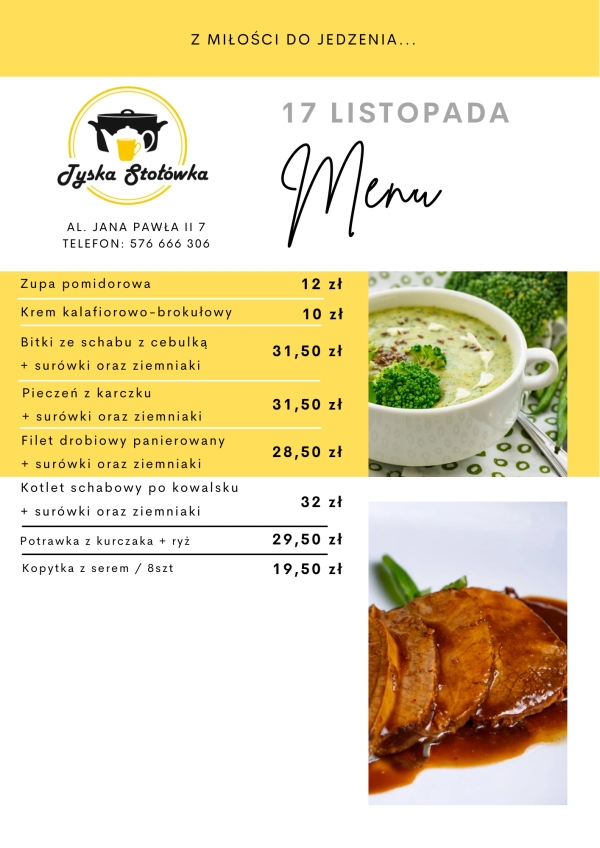 MENU LOKAL AL. JANA PAWŁA II 7