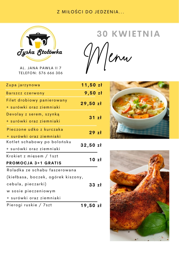 MENU AL. JANA PAWŁA II 7