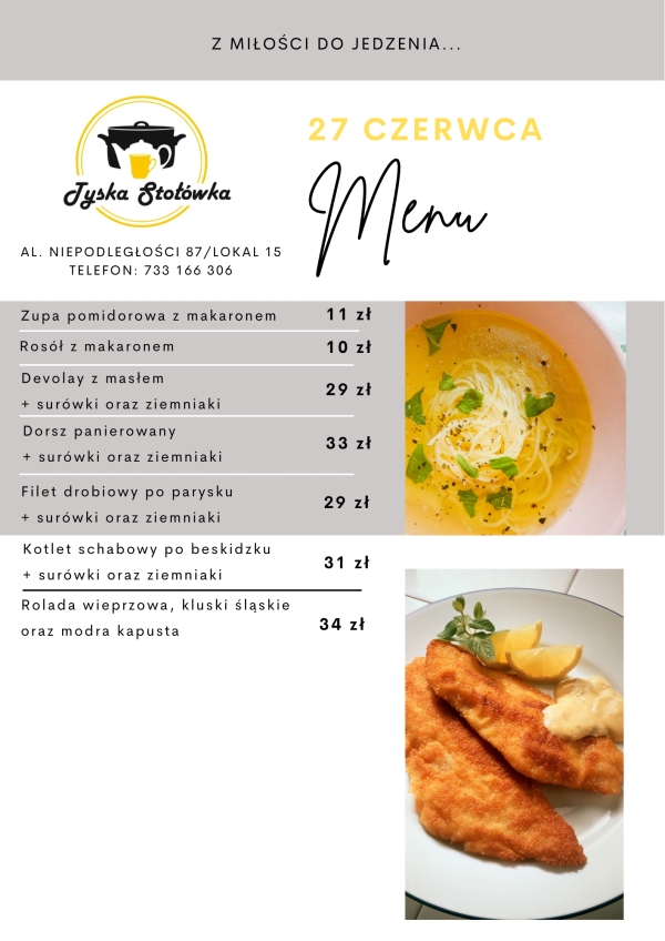 MENU LOKAL 2 Al. NIEPODLEGŁOŚCI 87/LOKAL 15