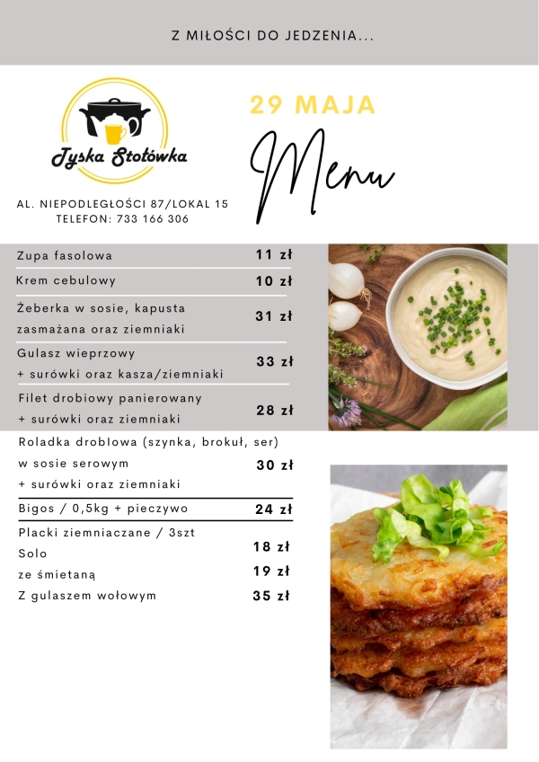 MENU LOKAL 2 Al. NIEPODLEGŁOŚCI 87/LOKAL 15