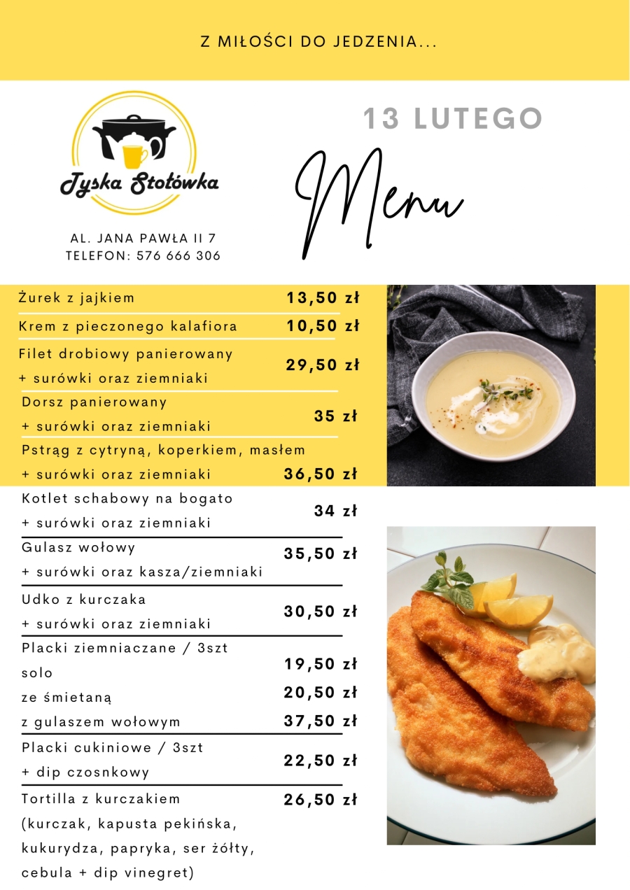 MENU LOKAL AL. JANA PAWŁA II 7