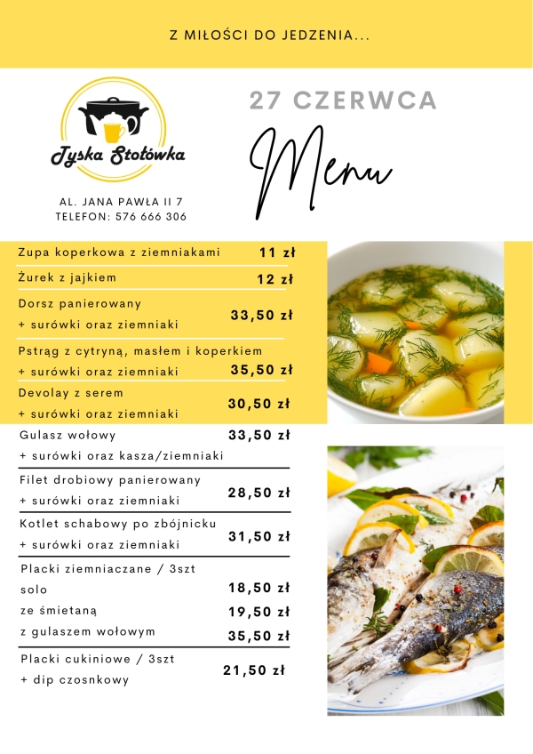 MENU LOKAL 1 AL. JANA PAWŁA II 7