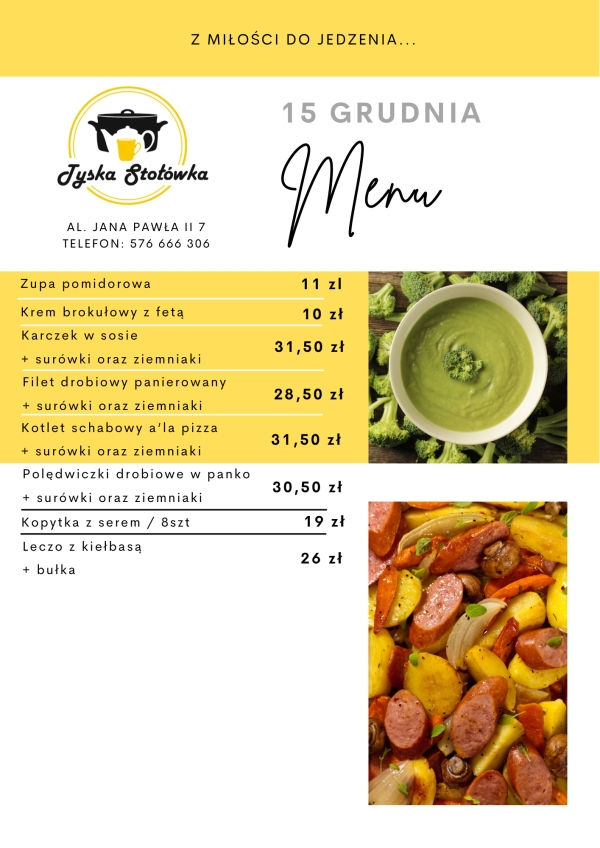 MENU LOKAL AL. JANA PAWŁA II 7