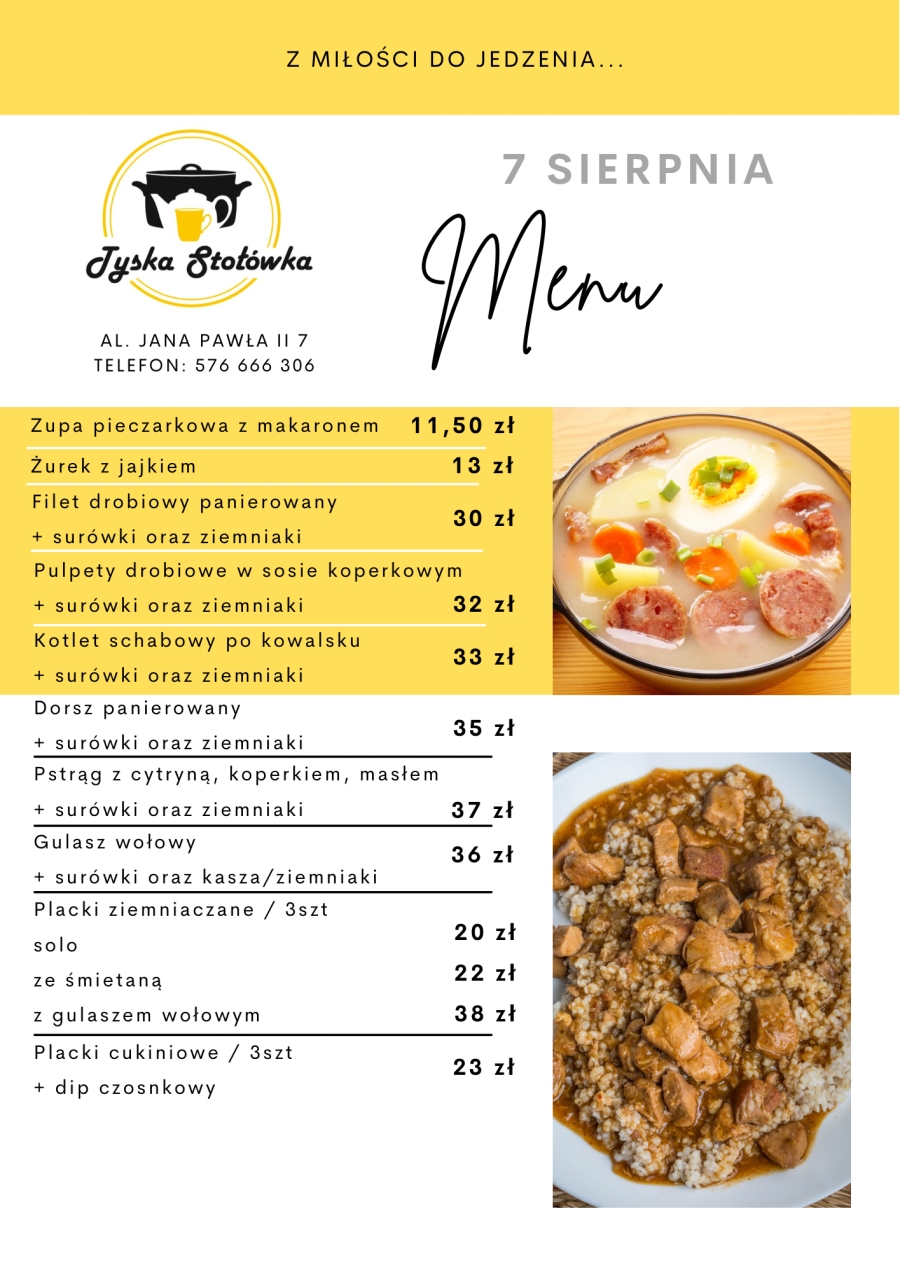 MENU AL. JANA PAWŁA II 7