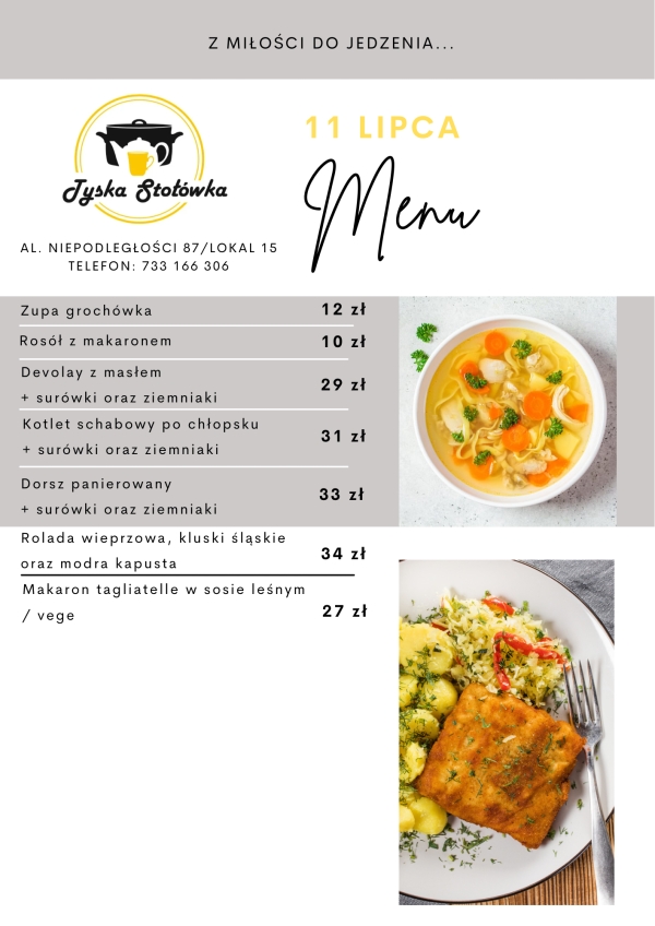 MENU LOKAL 2 AL. NIEPODLEGŁOŚCI 87/LOKAL 15