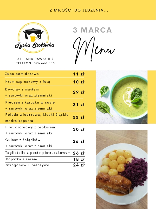 MENU LOKAL 1 AL. JANA PAWŁA II 7