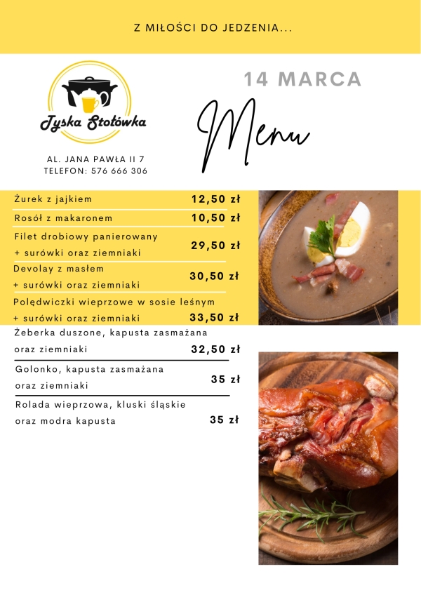 MENU AL. JANA PAWŁA II 7