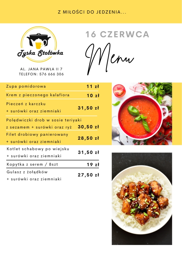 MENU LOKAL 1 AL. JANA PAWŁA II 7