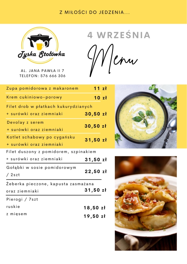 MENU LOKAL AL. JANA PAWŁA II 7