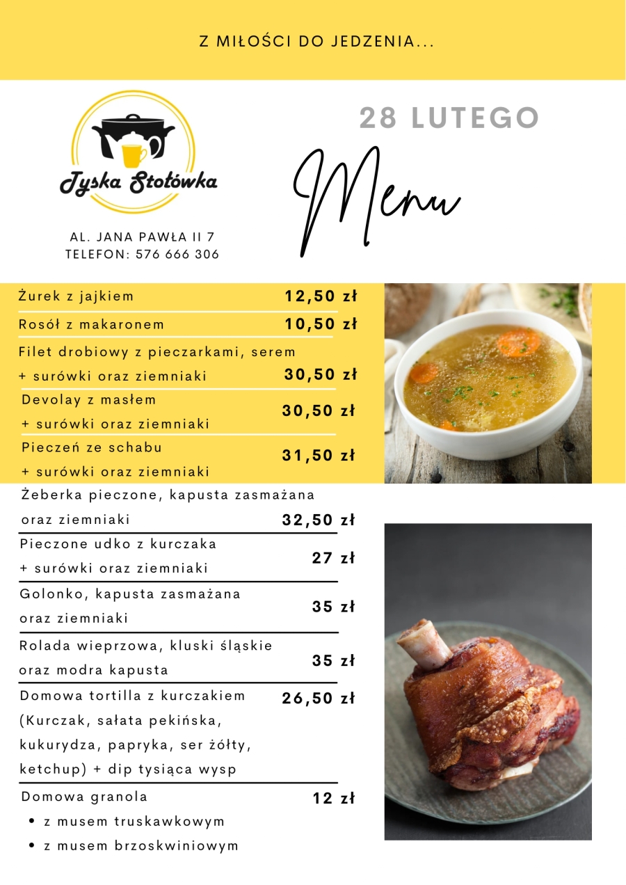 MENU LOKAL AL. JANA PAWŁA II 7