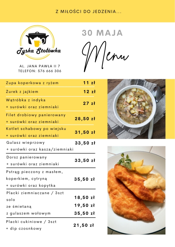 MENU LOKAL 1 AL. JANA PAWŁA II 7