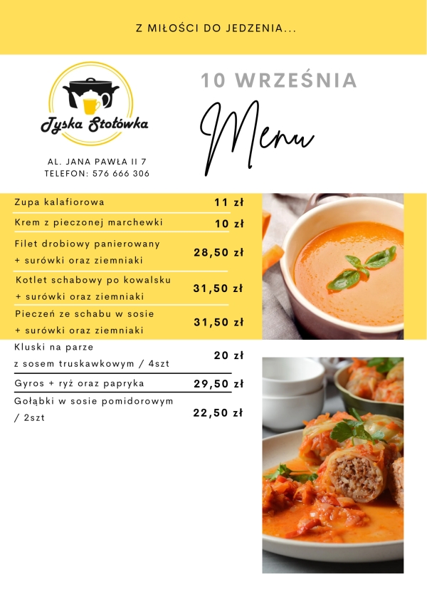 MENU LOKAL AL. JANA PAWŁA II 7