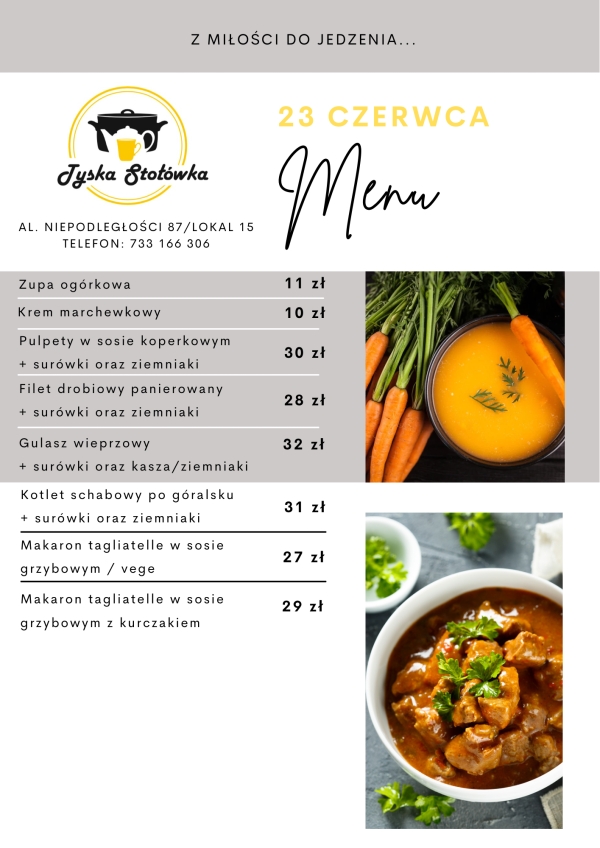 MENU LOKAL 2 AL. NIEPODLEGŁOŚCI 87/LOKAL 15
