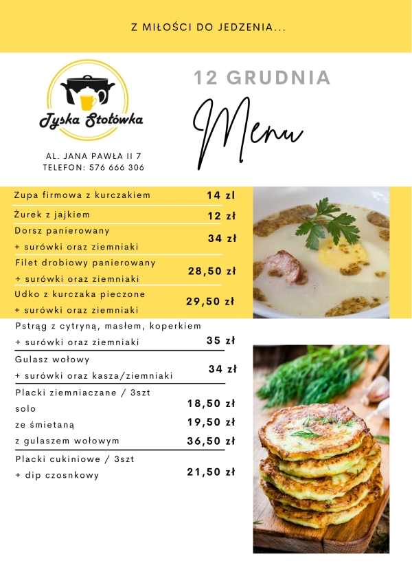 MENU LOKAL AL. JANA PAWŁA II 7