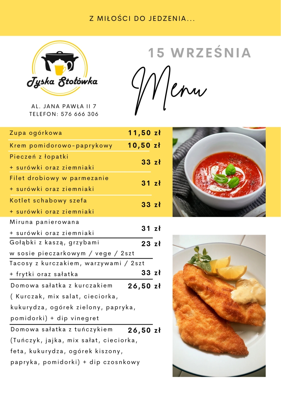 MENU AL. JANA PAWŁA II 7