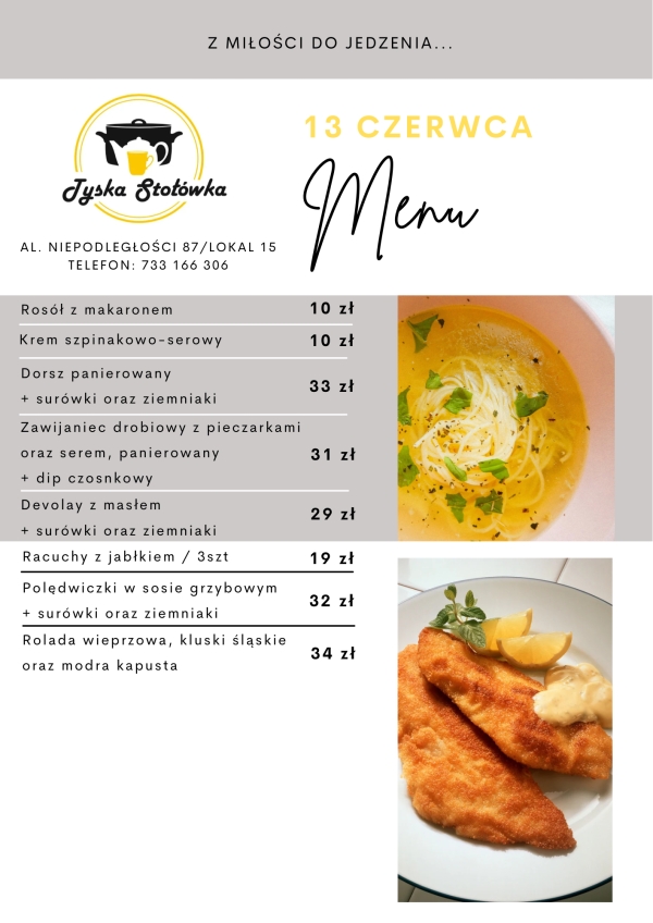 MENU LOKAL 2 Al. NIEPODLEGŁOŚCI 87/LOKAL 15
