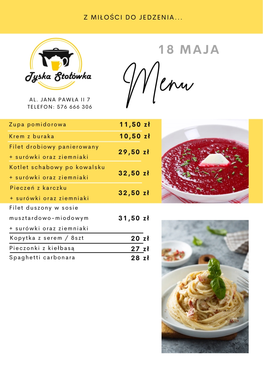 MENU AL. JANA PAWŁA II 7