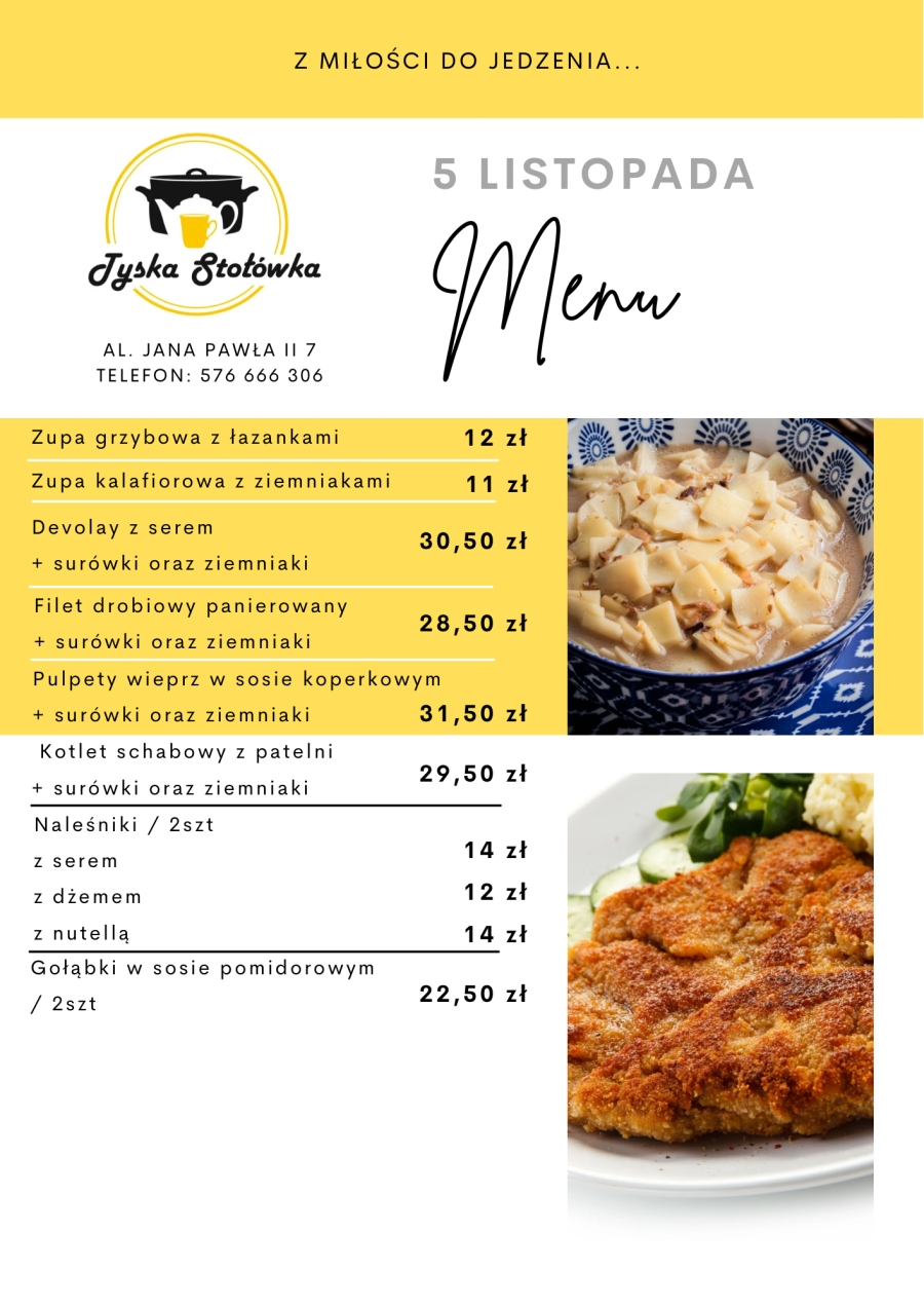 MENU LOKAL AL. JANA PAWŁA II 7
