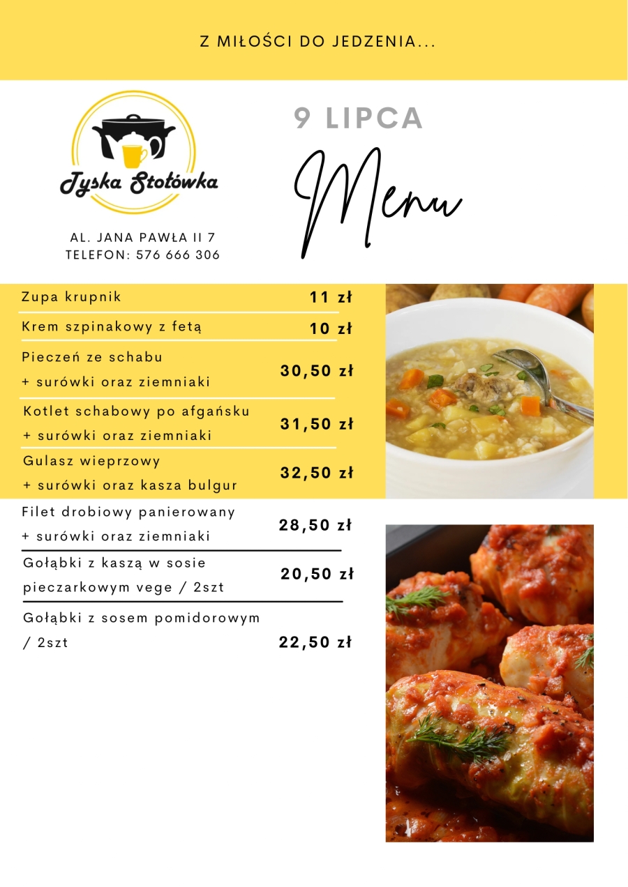 MENU LOKAL 1 AL. JANA PAWŁA II 7