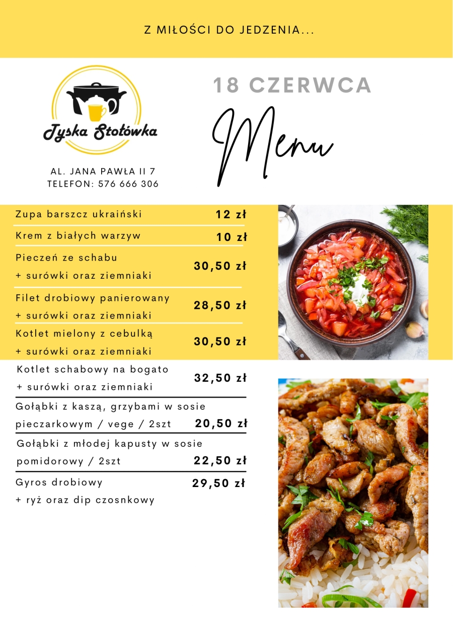 MENU LOKAL 1 AL. JANA PAWŁA II 7