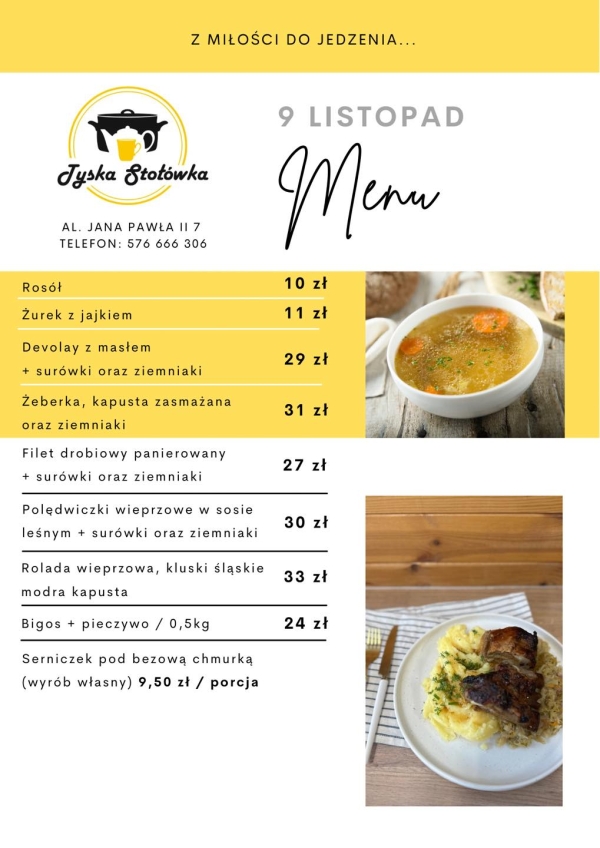 Menu lokal 1 Jana Pawła II 7