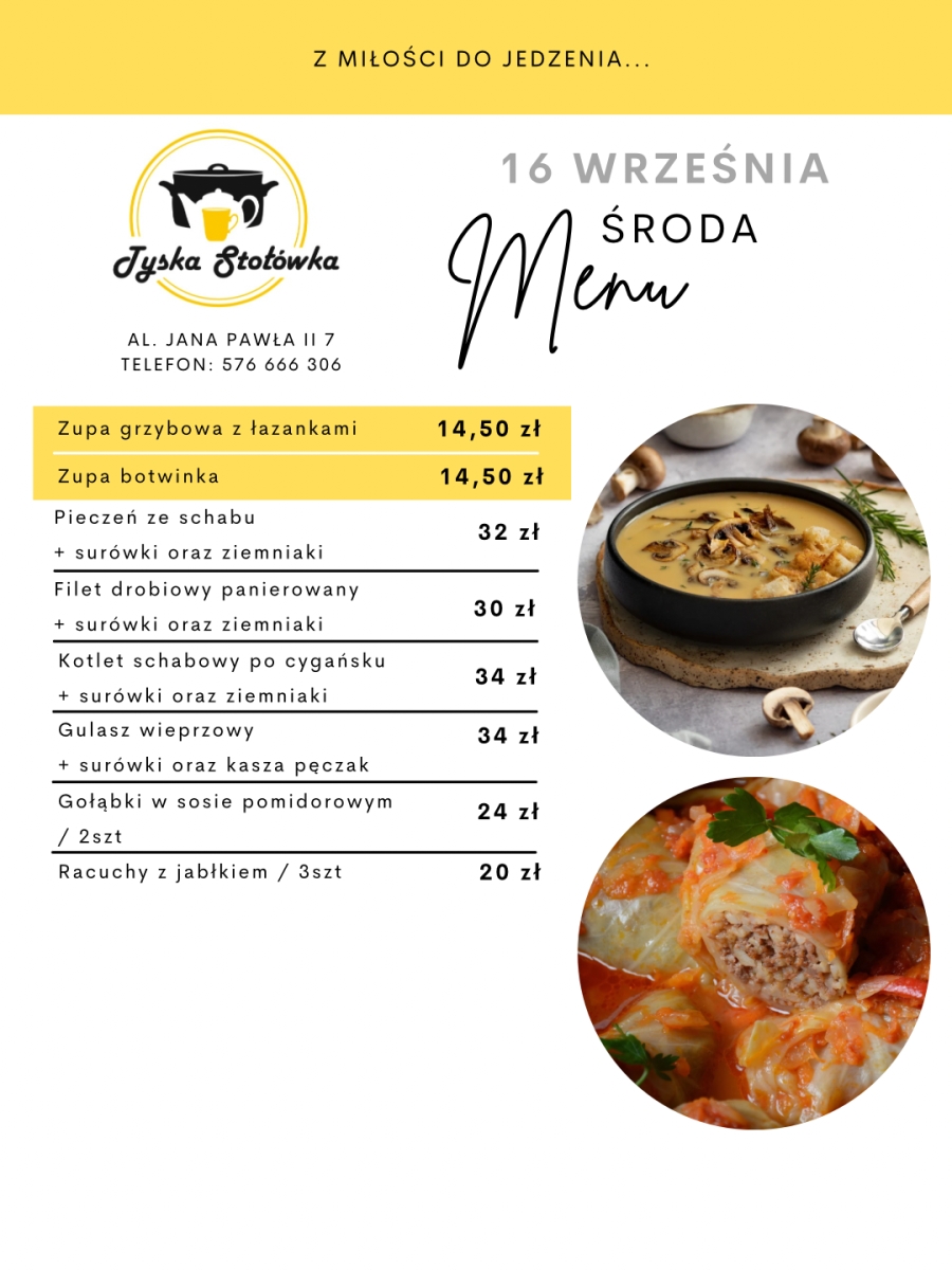 MENU AL. JANA PAWŁA II 7