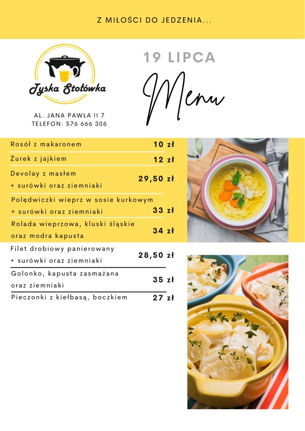 MENU LOKAL 1 AL. JANA PAWŁA II 7