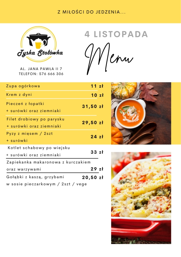 MENU LOKAL AL. JANA PAWŁA II 7