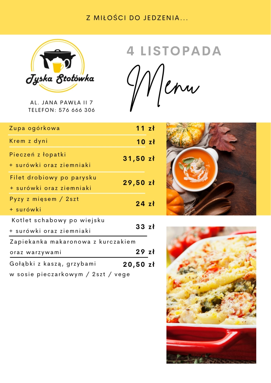 MENU LOKAL AL. JANA PAWŁA II 7