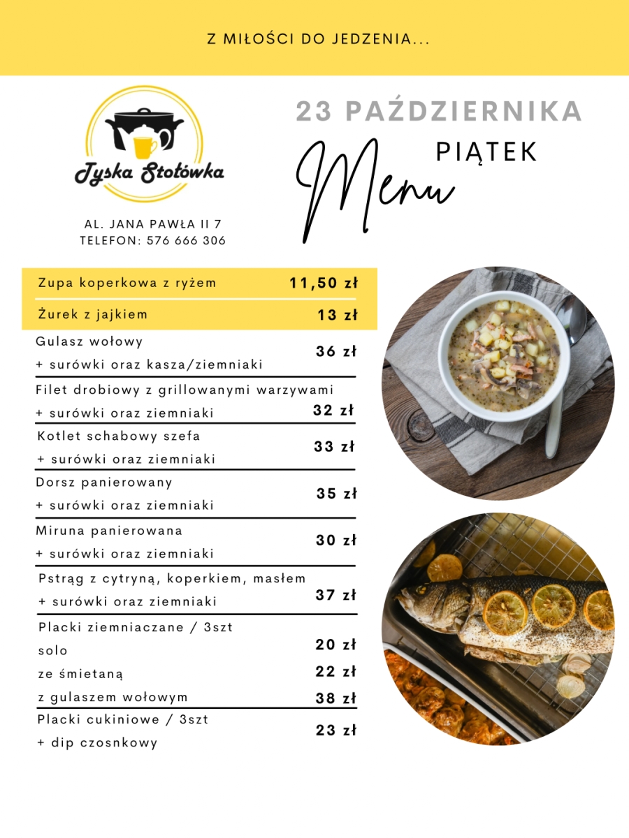 MENU AL. JANA PAWŁA II 7