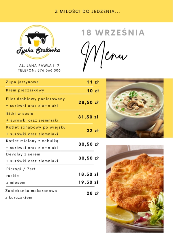 MENU LOKAL AL. JANA PAWŁA II 7