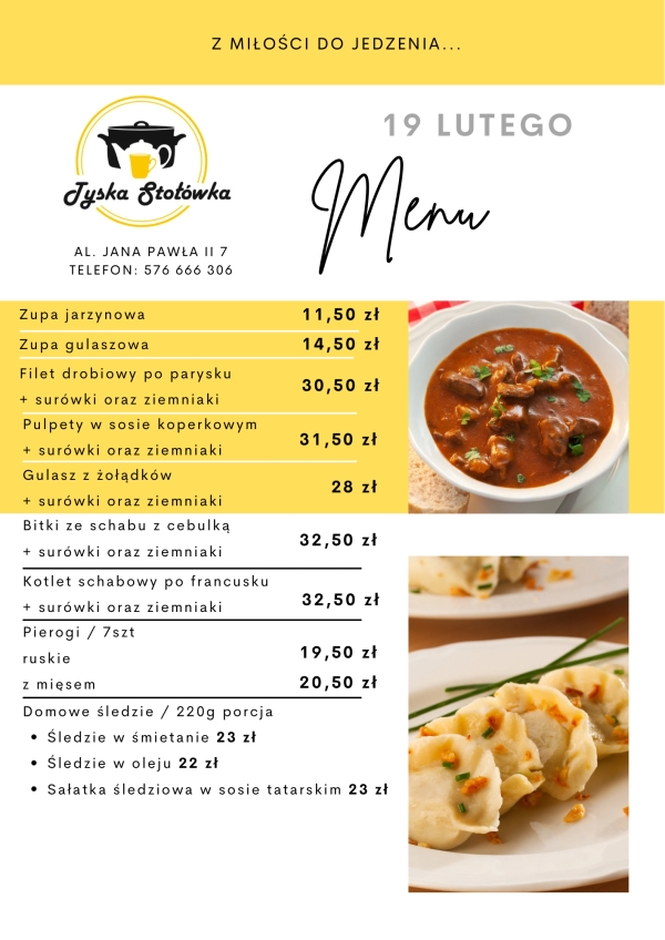 MENU LOKAL AL. JANA PAWŁA II 7