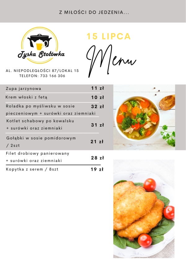MENU LOKAL 2 AL. NIEPODLEGŁOŚCI 87/LOKAL 15
