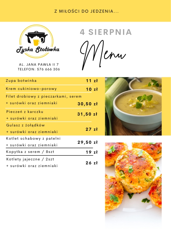 MENU LOKAL 1 AL. JANA PAWŁA II 7