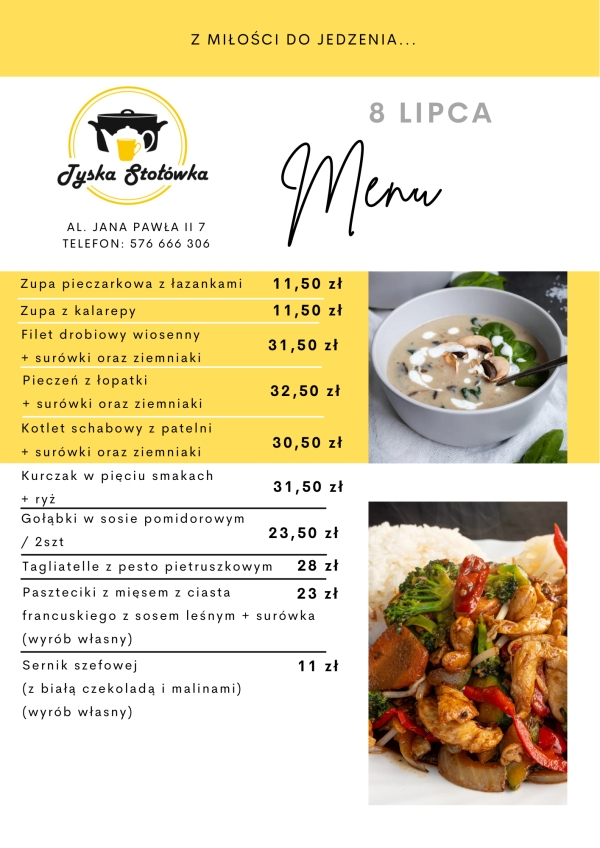 MENU AL. JANA PAWŁA II 7