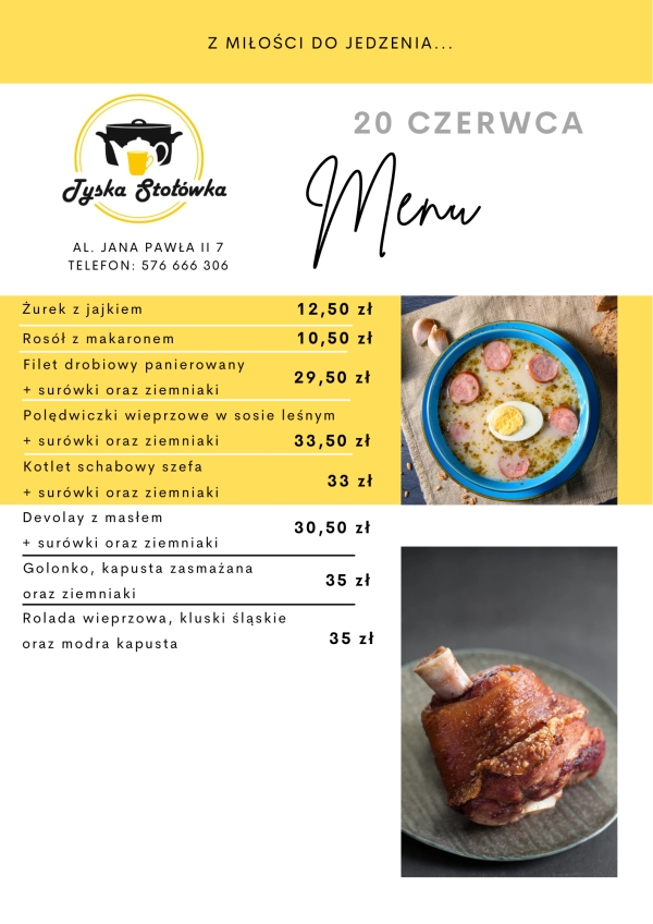 MENU AL. JANA PAWŁA II 7