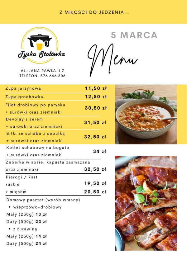 MENU LOKAL AL. JANA PAWŁA II 7