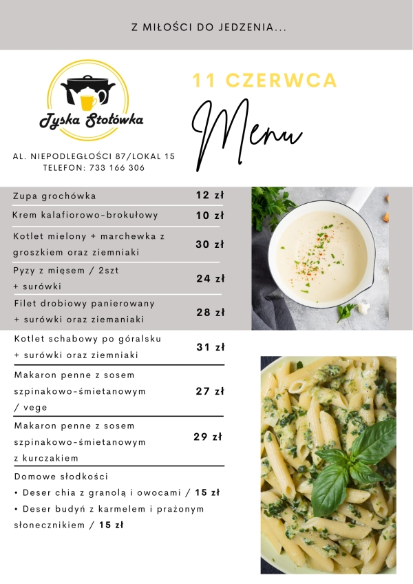 MENU LOKAL 2 Al. NIEPODLEGŁOŚCI 87/LOKAL 15