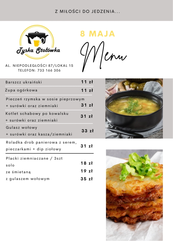 MENU LOKAL 2 Al. NIEPODLEGŁOŚCI 87/LOKAL 15
