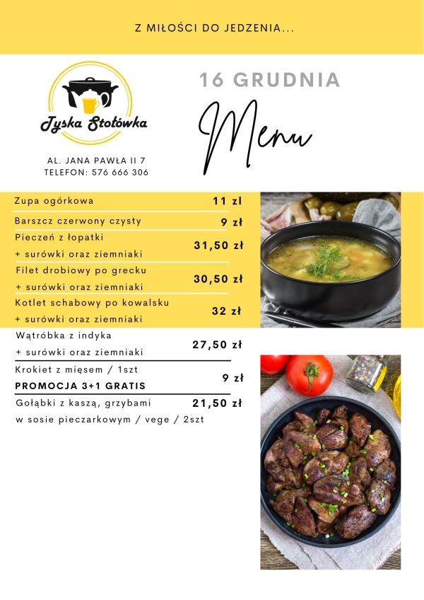 MENU LOKAL AL. JANA PAWŁA II 7