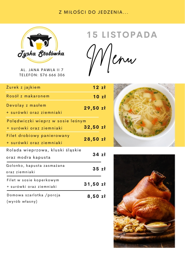 MENU LOKAL AL. JANA PAWŁA II 7