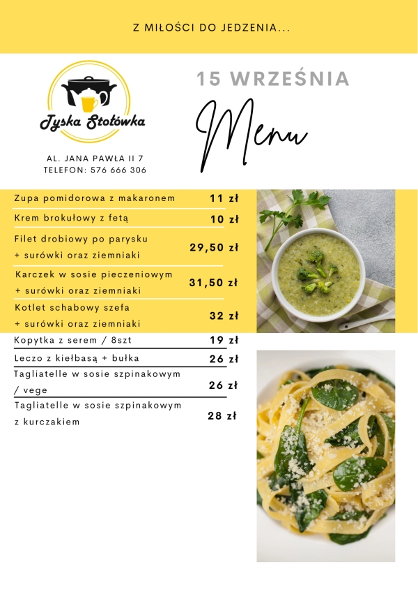 MENU LOKAL AL. JANA PAWŁA II 7