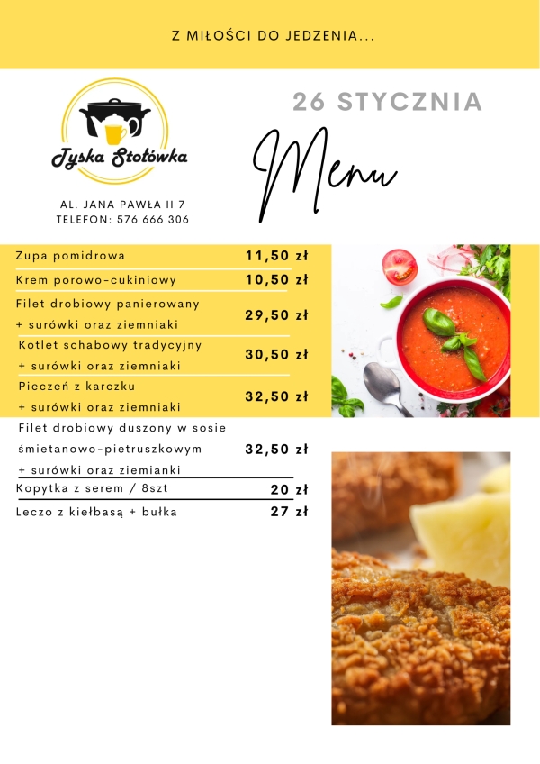 MENU LOKAL AL. JANA PAWŁA II 7