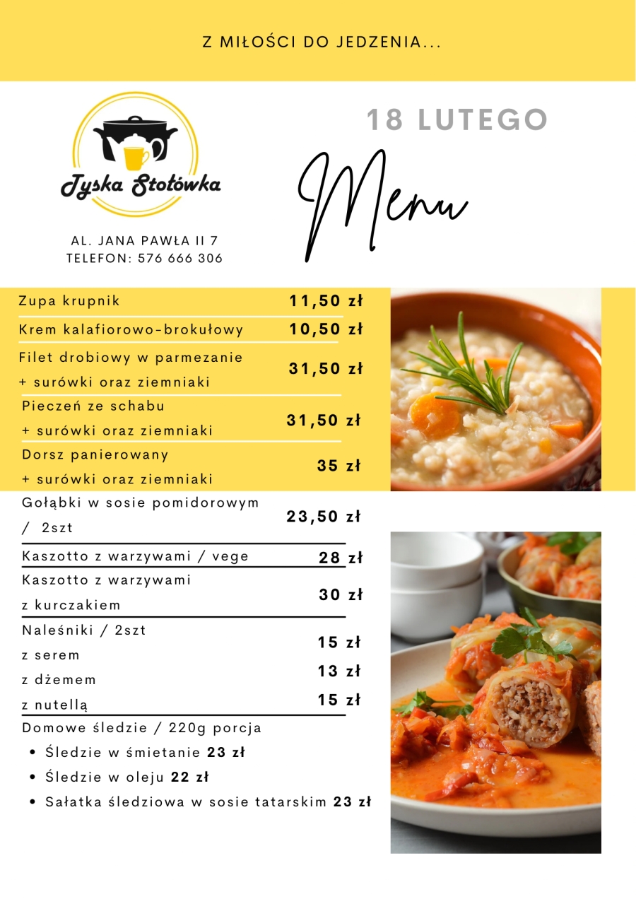 MENU LOKAL AL. JANA PAWŁA II 7