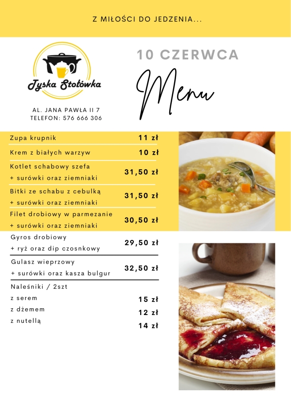 MENU LOKAL 1 AL. JANA PAWŁA II 7