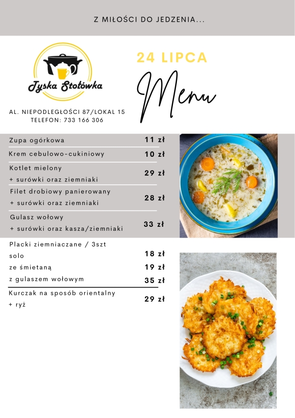 MENU LOKAL 2 AL. NIEPODLEGŁOŚCI 87/LOKAL 15