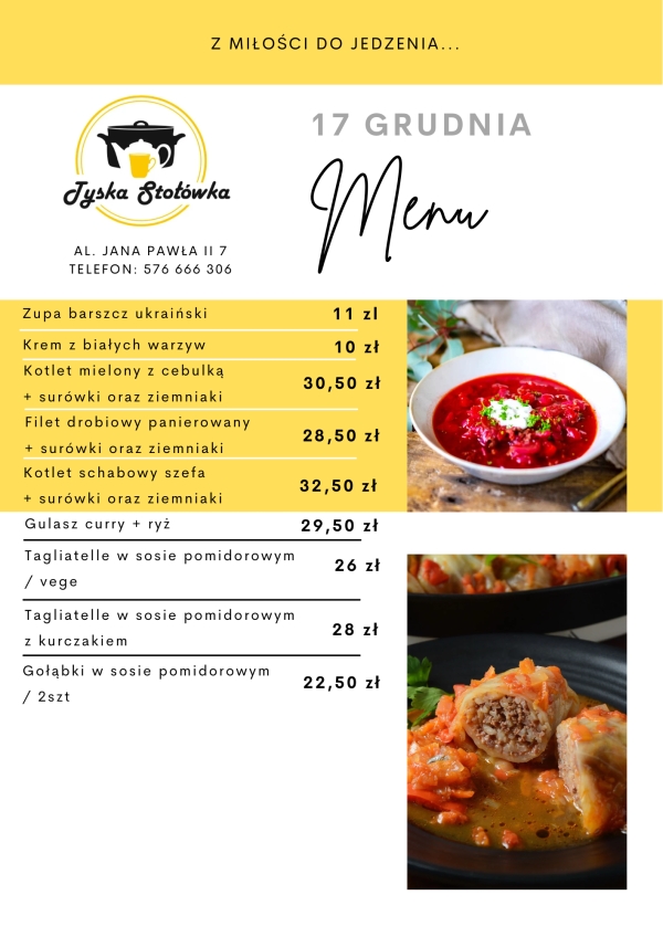 MENU LOKAL AL. JANA PAWŁA II 7