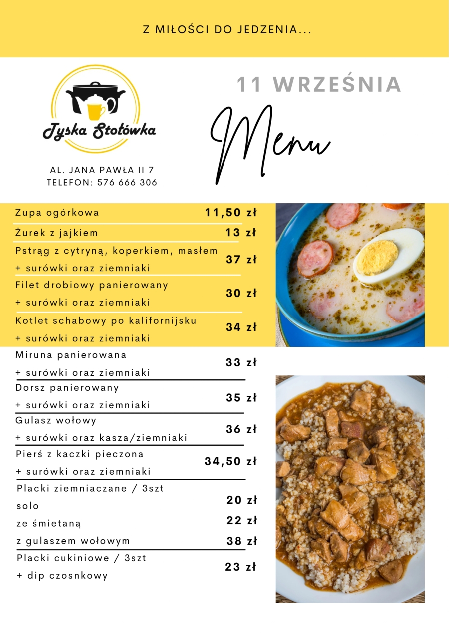 MENU AL. JANA PAWŁA II 7
